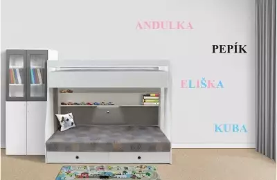 Vkusné dětské interiérové samolepky písmen pro vlastní nápis různých barev