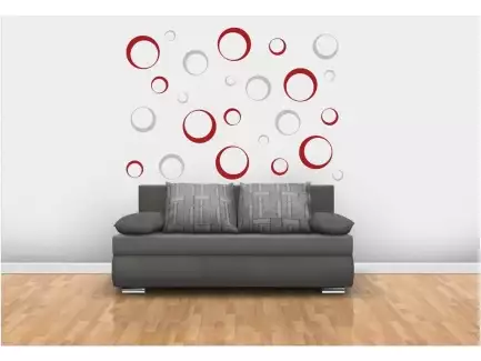 Moderní interiérové samolepky na zeď v dekoru Kruhů