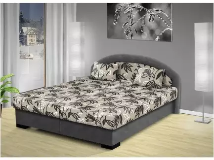 Moderní manželská postel s úložným prostorem a pružinovou matrací Iva