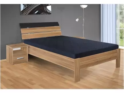 Kvalitní manželská postel s lamelovým roštem v různých barvách David
