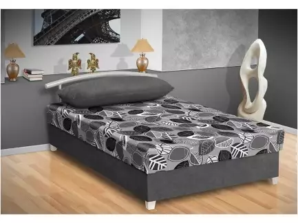 Čalouněná postel s úložným prostorem a laťkovým roštem Sebastián