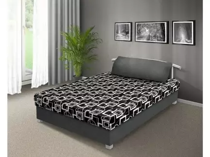 Čalouněná postel s úložným prostorem v moderním provedení Zuzana