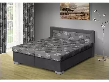 Čalouněná postel s lamelovými rošty a matrací z PUR pěny Vanesa