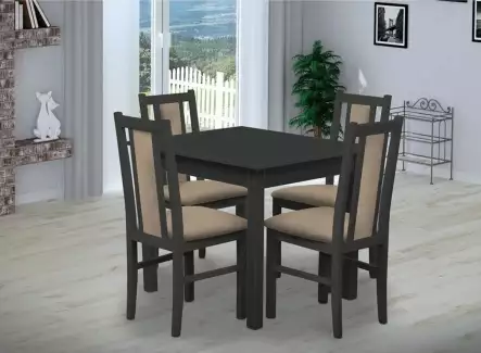 Jídelní set pro 4 osoby se stolem a židlemi v různých rozměrech