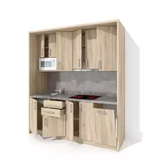 Kuchyňská linka ke sklopné posteli z prvotřídního lamina Ema