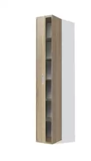 Vysoká laminová policová skříň s celými dveřmi v různých dekorech