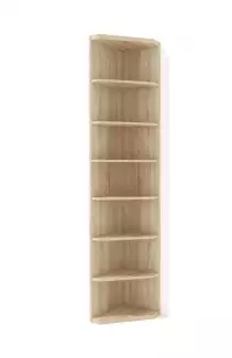 Otevřená rohová policová skříň z odolného 18 mm lamina