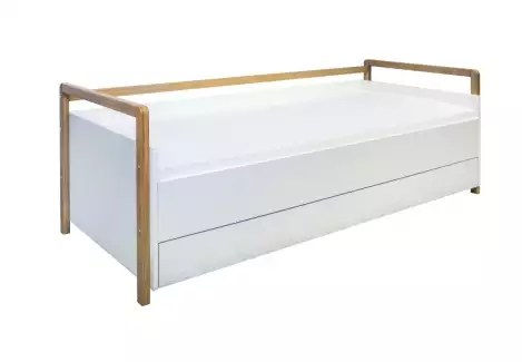 Levná laminová postel se zásuvkou ve skandinávském stylu Valerie