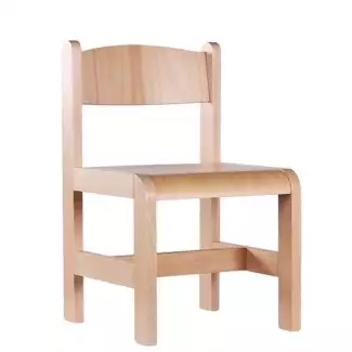 Dětská dřevěná židle v různých výškách z přírodního buku