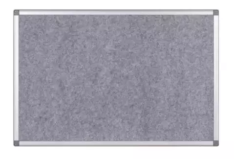 Šedá textilní nástěnka s hliníkovým rámem, různé rozměry