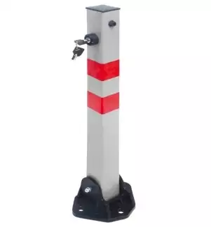 Sklopný plastový parkovací a zahrazovací sloupek, 64 cm