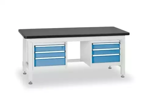 Bytelný široký pracovní stůl s nosností desky až 1000 kg