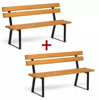 Pevná lavice 150 cm na veřejná prostranství, 1+1 zdarma