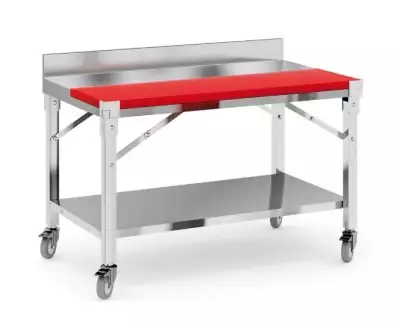 Gastro nerezový stůl 120x70cm na kolečkách, s krájecí deskou