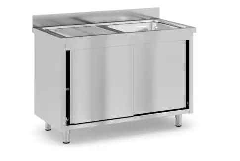 Mycí stůl z nerezu s jedním dřezem do gastro provozů