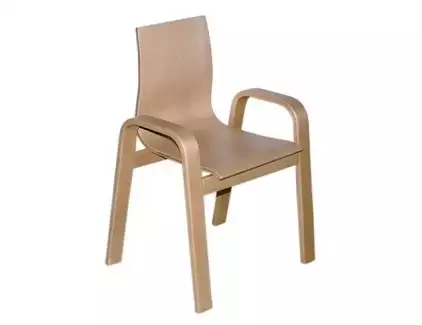 Dětské hranaté křesílko dřevěné stohovatelné