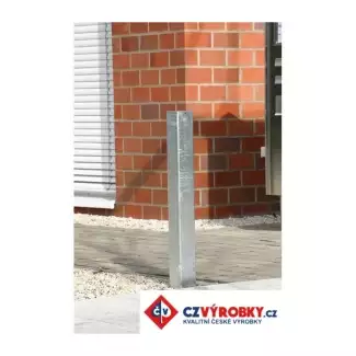 Pevný ocelový parkovací sloupek se základní deskou Petr