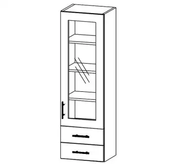 Nadstavba s prosklenými dvířky a zásuvkami s ABS hranou