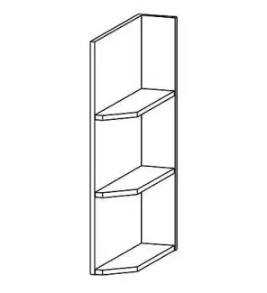 Spodní skříňka s policemi s plastovými nožičkami o výšce 10 cm