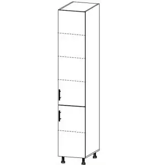 Potravinová dvouskříň s bočním otvíráním a policemi Karel