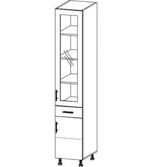 Potravinová dvouskříň s proskleným otvíráním Adam