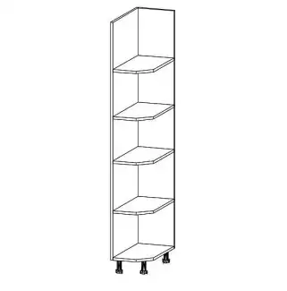 Potravinová skříň s policemi s hrany korpusu o 0,5 mm ABS hranou