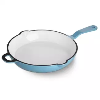 Litinová pánev velká v různých barevných odstínech