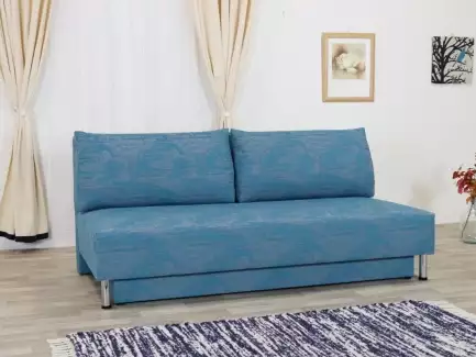 Čalouněná překlápěcí pohovka s opěrnými polštáři L1