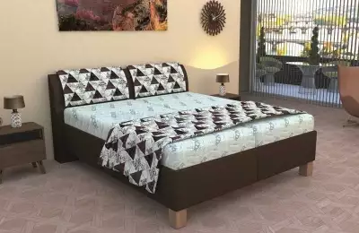 Dvoulůžková zvýšená postel volně ložená matrace Simona
