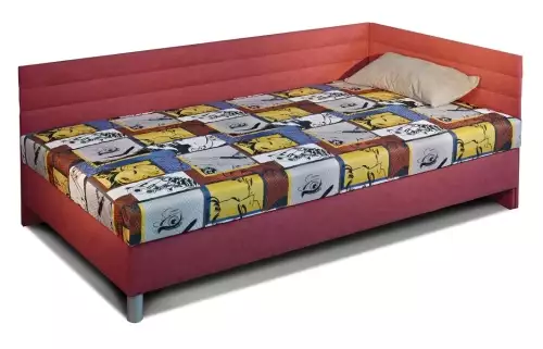 Čalouněná rohová postel v šířce 100,110,120,130 a 140 cm