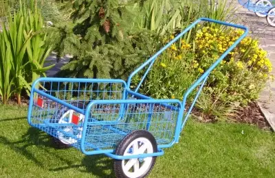 Ruční vozík modrý s možností sklopné rukojeti