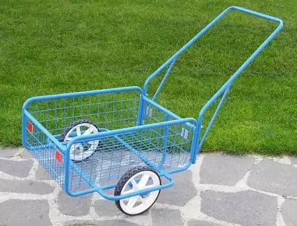 Ruční vozík světle modrý - korba 45 x 64 x 28 cm