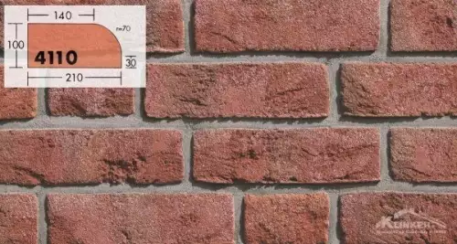 Červená ražená cihla NFD 33/4110 Formback hellrot bunt