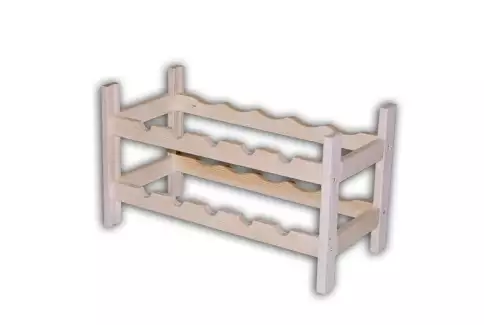 Praktický dřevěný regál na víno pro 10-30 lahví