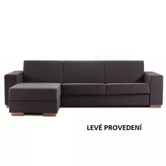 Rohová rozkládací sedačka Siena pro každodenní spaní s úložným prostorem