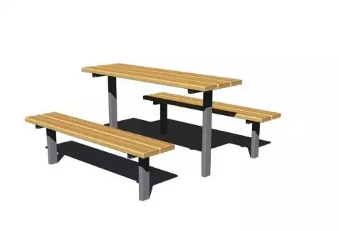 Univerzální venkovní sestava stolu a laviček do všech prostředí Standa