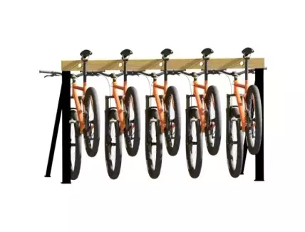 Praktický stojan na kola za sedlo pro pět kol k uzamčení