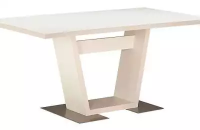 Moderní jídelní stůl s rozkladem a ocelovou podnoží S1