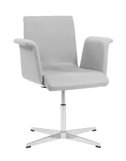 Celočalouněná konferenční židle na čtyřramenné aluminiové bázi Cross