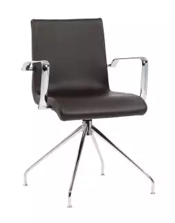 Celočalouněná konferenční židle na čtyřramenné chromované bázi Style