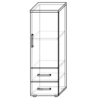 Klasická skříňka z lamina s dvěma zásuvkami v odstínu třešeň