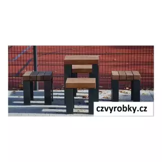 Decentní zahradní souprava z velmi robustní kostrou z oceli Tibor