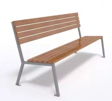 Lehká parková lavička s příjemným posezem bez područek Tres