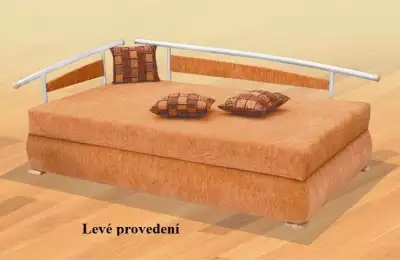 Čalouněná jeden a půl postel s bočním otevíráním UNO