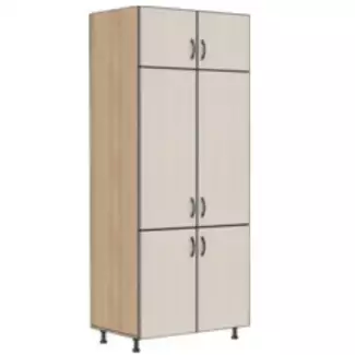 Šestidveřová policová potravinová skříň z laminové dřevotřísky