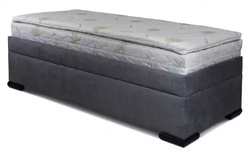Čalouněná válenda typu boxspring s velkým úložným prostorem