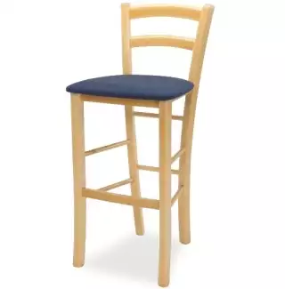 Masivní barová židle s čalouněným sedákem Vendula