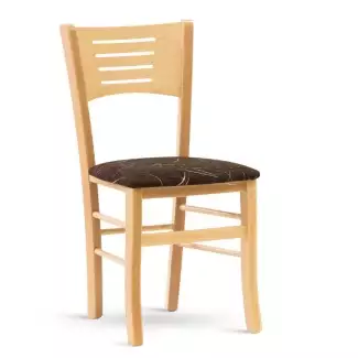 Dřevěná jídelní židle s čalouněným opěradlem Veronika