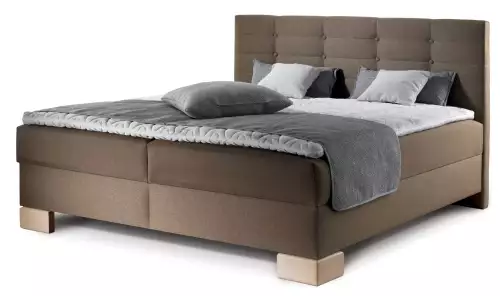 Manželská postel typu boxpring s pružinovou matrací Věra