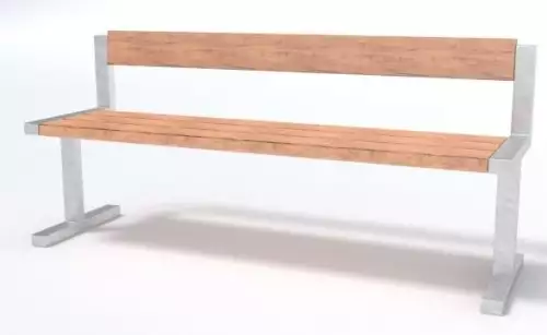 Odolná venkovní lavička vhodná do veřejných zahrad Vilda